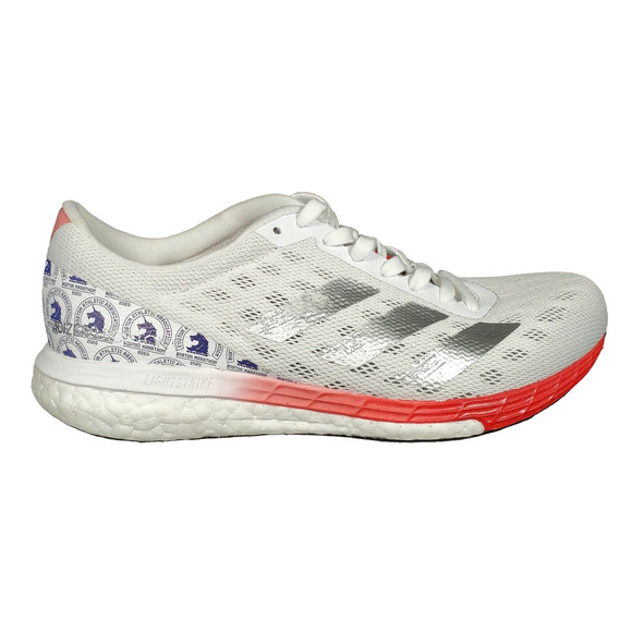 Adidas Adizero Boston 9 Boston Marathon Women's White Silver Red FY4641 Sz 5.5,6 - Picture 4 of 8